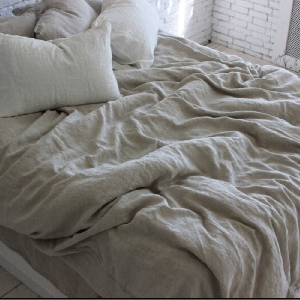 Organic Stonewashed Linen Duvet Cover